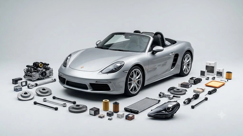 Porsche Boxster spare parts Dubai – genuine and OEM components for 986, 987, 981 and 718 models