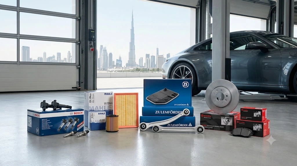 Porsche OEM parts Dubai – Bosch, Mahle, ZF and Brembo components ready for delivery across the UAE