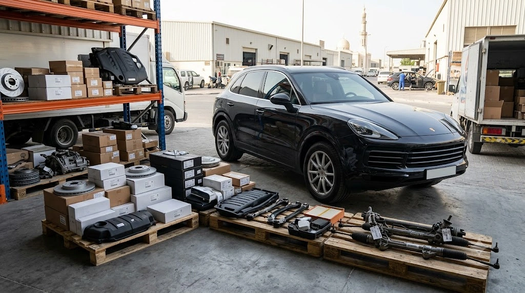 Porsche spare parts Sharjah - genuine and OEM components ready for delivery
