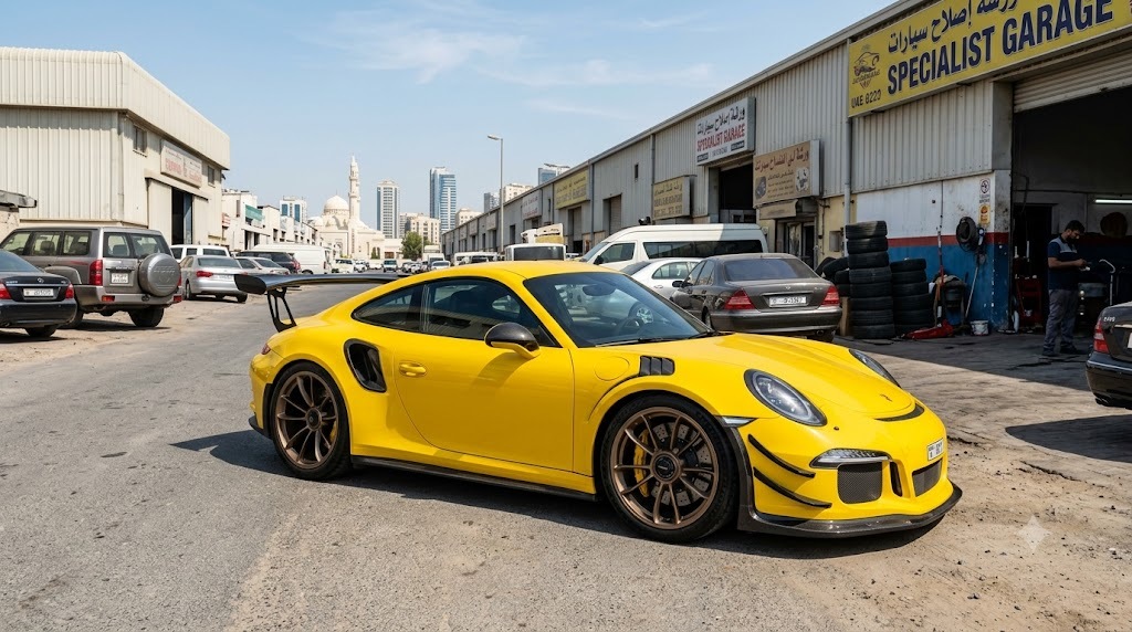Porsche aftermarket parts Sharjah - performance brakes, filters and suspension components ready for delivery