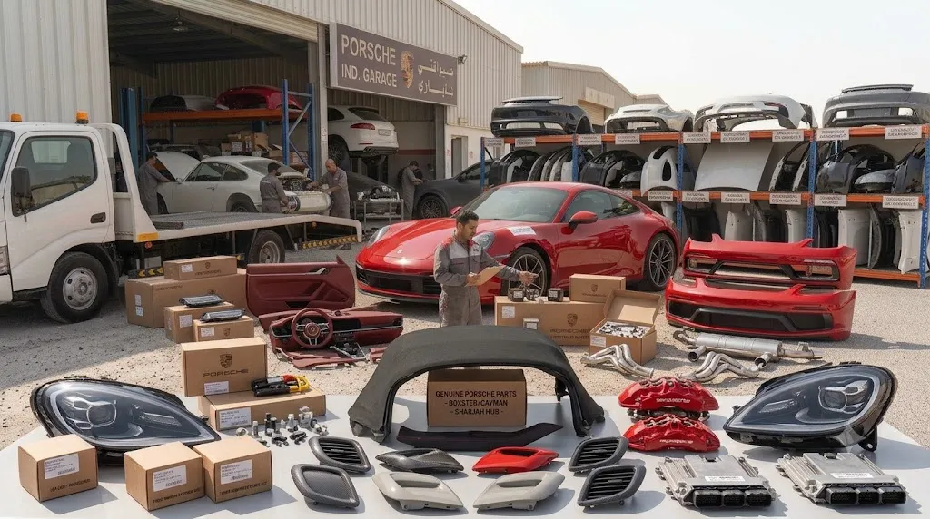 Porsche body parts Sharjah - bumpers, panels and lights ready for delivery