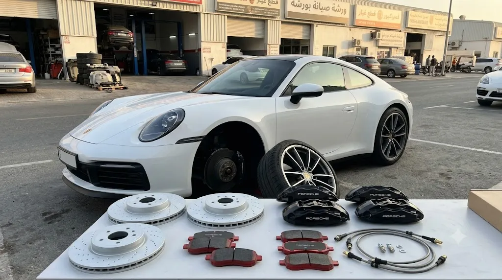 Genuine Porsche brake parts Sharjah - pads, discs and calipers ready for same-day delivery