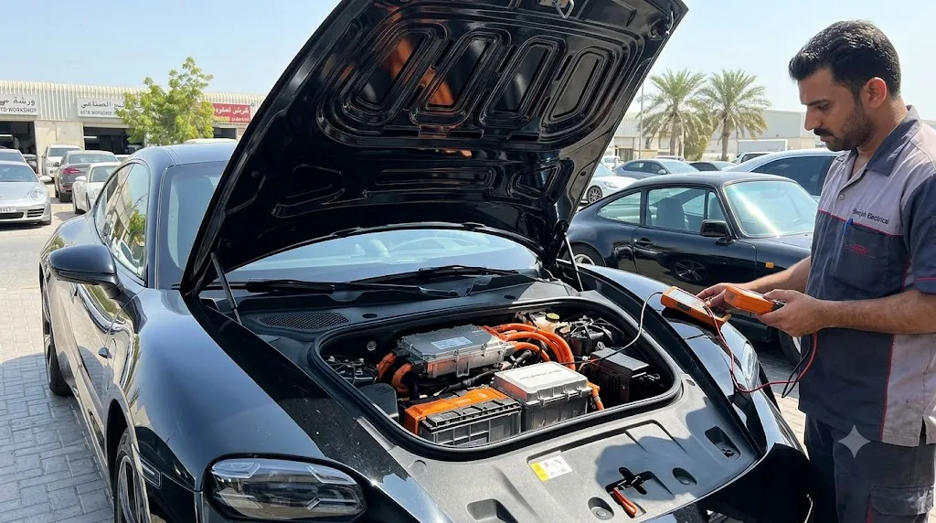 Porsche electrical parts Sharjah - battery, alternator and sensors ready for delivery