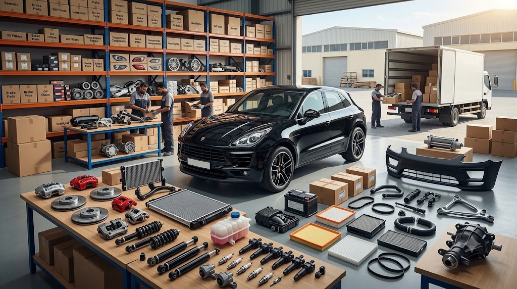Porsche Macan parts Sharjah supplier with genuine and OEM components ready for delivery