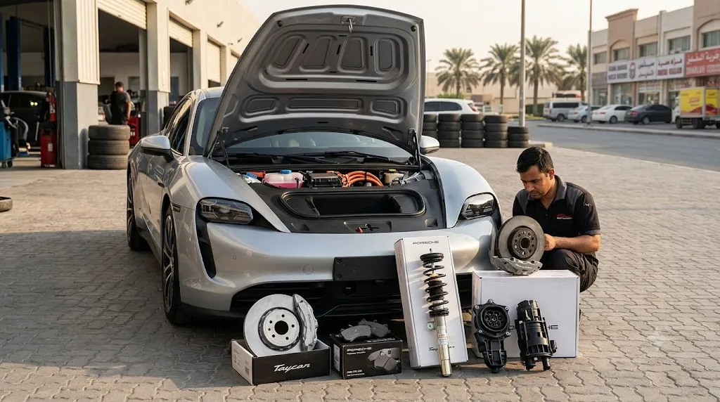 Porsche Taycan parts Sharjah supplier delivering genuine and OEM EV components